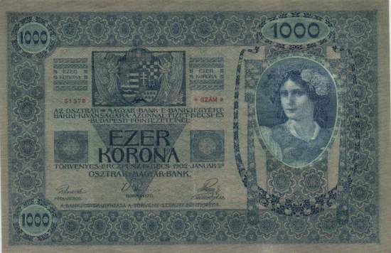 1000 Kronen ND auf 1902